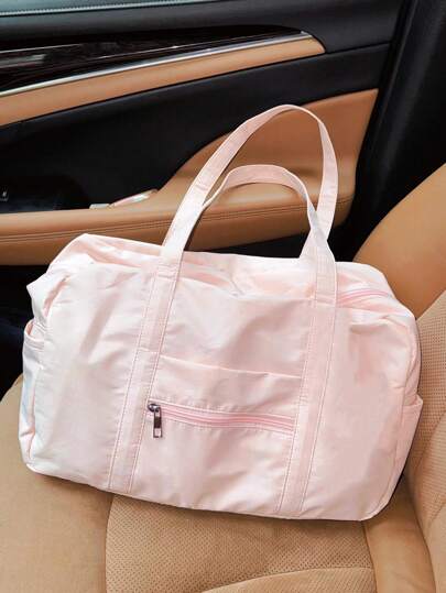 New Pink Large Capacity Women's Fitness Bag, Portable Travel Bag, Women's Casual Commuting Large Capacity Tote Bag, Women's Lightweight Yoga Bag, Gift. Gym Bag Running Accessories Sports Bag For Women Sport Bag For Sports For Fitness For Exercise For Vacation For Men Travel Essential Durable