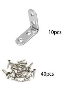 10 件不锈钢直角支架，90 度 L 型连接器，25/30/40/50 厘米家具连接五金件带螺丝 - 彩色 - 查看 12