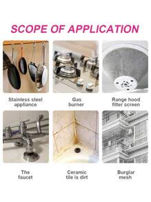 500g Magic Kitchen Cleaning Powder, Stainless Steel Cleaning Paste, Multi-Purpose Degreaser Suitable For Pots, Pans, Surfaces, Deep Cleaning For Vent Hoods, Stoves, Faucets And Stubborn Dirt, Kitchen Pot Bottom Cleaning Polish - Recommend 500g Size