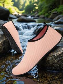 Leisfit Women's Ultra Light Beach/Water Shoes, Non Slip Snorkeling Barefoot Flexible Swimming Shoes, Adult Water Sandals - Soft And Waterproof, Suitable For Professional Non Slip Water Shoes And Indoor/Outdoor Sports Shoes For Beach, Swimming, Diving And Snorkeling - Pink - View 2