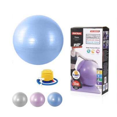 Pelota de Pilates Core Balance – Fitball Antideslizante para Ejercicio, Embarazo, Yoga, Fitness, Pilates, Rehabilitación, Entrenamiento en Casa y Gimnasio – Pelota de Gimnasia con Bomba Incluida