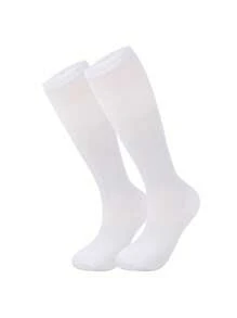 1 Pair Children's Casual Versatile Knee-High Socks, Girls' Solid Color Dance Socks, Suitable For 7-12 Years Old Boys And Girls For Daily Wear