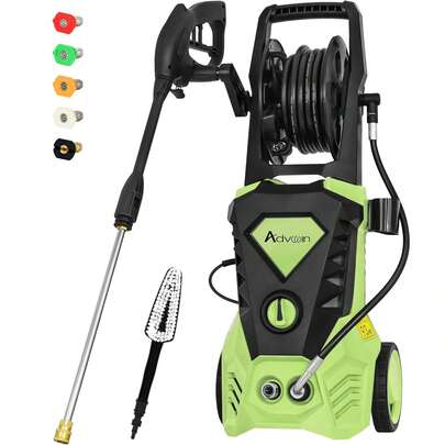  Advwin 3900Psi Pressure Washer, 2500W Electric High Power Washer Adjustable Spray Gun With 10m Hose