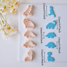 5 件/套恐龙形状聚合物粘土切割器，用于耳环和珠宝制作，霸王龙图案粘土切割模具，用于手工吊坠和项链，雷龙粘土工艺工具 - Animal - 查看 6