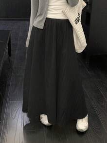 女式法式白色休闲裙，新款收腰 A 字长裙，夏季