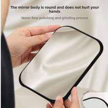1pc Indoor Simple Makeup Mirror Portable Folding Desktop Makeup Mirror Office Desktop Home 3D Mirror Adjustable Desktop Makeup Mirror Dormitory Makeup Mirror Suitable For Office, Indoor, Bathroom, Dormitory, Outdoor Portable Makeup Mirror