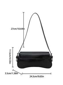 Fashionable Solid Color Glossy Asymmetrical Underarm Shoulder Bag, Versatile, Elegant And Simple Flip Up Handbag, Suitable For Shopping, Wallets, Shopping, Young Women, College Students, Newcomers, White-Collar Workers. They Are Very Suitable For Offices, Universities, Work, Business, Commuting, Outdoor Activities, Travel, And Outings , Old Money