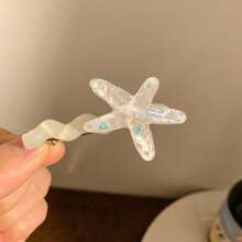 2pcs Ocean Theme Hair Accessories For Women - Starfish Hair Clips, Pearl Starfish Hair Clamp, Side Clamps Duck Clips, Beach Vacation Style Decorative Hairpieces, Claw Clips, Hair Claws, Hair Slide, Hair Barrettes, Alligator Hair Clip, School Stuff, Pearl Hair Accessories