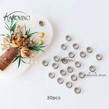 KANOVINO 30个/100个装金属环，用于DIY香氛蜡片，内径4.5毫米，香氛蜡片制作配件，银色和金色可选，高品质蜡片垫圈配件 - 混合色 - 查看 6
