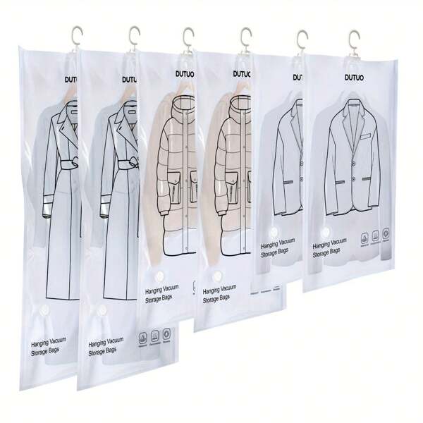 1set/5PCS Vacuum Storage Bags Foldable Waterproof Storage Bag For Mold/Moisture/Insect Proof Clothing Protection & 80% Space Saving Bedroom Accessories & Christmas Decorations Organizer Travel-Ready Vacuum Bags For Skirts, Down Jackets, Quilts Dorm Essentials & Family Storage Must-Haves