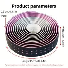 1 Par de Cinta de Manillar de Bicicleta de Carretera compuesta de EVA con Lunares, Transpirable, Negro, Superficie de Tela, Tela Impermeable, Absorción de Vibraciones, Absorción de Golpes de Bicicleta, con Embalaje de Manillar de Bicicleta de Carretera