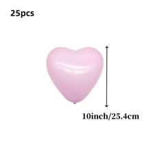10/25/50/100 unidades Globos con forma de corazón color rosa, globos de amor, adecuados para cumpleaños, baby shower, fiestas, bodas, San Valentín, Acción de Gracias, Día de la Madre, Navidad, Año Nuevo, ceremonias de inauguración, temporada de graduación, decoración del hogar, decoraciones de fiesta con globos - Rosa Pálido - Ver 11