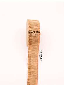 1 Roll DIY Jute Tassel Webbing Hemp Lace , Linen Woven Decorative Ribbon Roll 196.85 Inch / 16.4ft, Easter Ribbon Decor Handwork - Multicolor - View 6