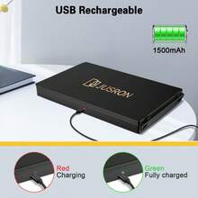 360°视角自剪发镜，高清防雾玻璃，USB充电，易于使用，高度可调节，便携，送礼佳品，价格实惠，情人节礼物，廉价商品，旅行必备，旅行好物，房间装饰，情人节礼物，廉价小物，房间，1美元商品，度假必备，女士礼物，卧室，情人节，99美分 - Black(With Led) - 查看 6