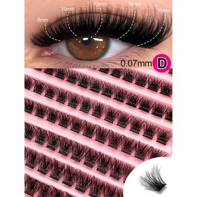 120pcs Single Cluster False Eyelashes, DIY Eyelash Extension, Lightweight Soft Everyday Cluster Lashes, Thin Band Natural Look Fake Eyelashes, Eyelash Cluster, Eyelash Cluster, Single Cluster False Eyelashes, Eyelashes, False Eyelashes