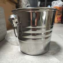 1pc 5L Stainless Steel Ice Bucket, Bar/KTV/Camping Champagne Bucket, Beer/Wine/Beverage Cooler, Creative Ice Bucket, Perfect For Bar, Party, Kitchen, Gatherings, Ice Storage - Multicolor - View 7