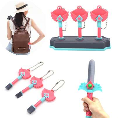 Squid Necklace Keychain Key Ring Pendant, 2025 New SG3 Korean Folk Game Necklace, Hide And Seek Keyhole Pendant, Korean Traditional Game, 3D Printed Keychain Pendant, Key Rings, Bag Charms Ornaments Pendants, Car Key Charms, 3D Printing Toys