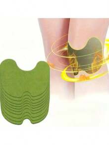10pcs/Pack Warm Herbal Patches, Neck Patches, Containing Wormwood Extract, Suitable For Knee, Back, Neck, Shoulder - Green - View 3