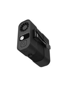 1 Stück USB-Ventilator Taillenlüfter tragbarer Halsventilator mit starkem Wind Power-Bank LED-Beleuchtung für Familie, Outdoor, Arbeit