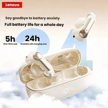 Lenovo Tai nghe Bluetooth EA400 kẹp tai cảm biến không khí dẫn truyền qua xương tập thể dục đổ mồ hôi mà không bị mất Bluetooth 5.4 nghe nhạc không mất dữ liệu màu đen - màu đen - Xem 2