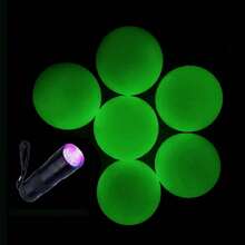 Glow-In-The-Dark Golf Balls, Luminous Golf Balls For Night Practice, No Internal LED Light, Charged By UV Flashlight, Stays Bright For 20-30 Minutes, Golf Balls - Multicolor - View 1