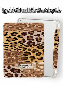 Classic Leopard Print IPad Case, Tri-Fold With Pencil Holder, Auto Sleep & Lightweight, Affordable Gift, Fit For IPad Mini 4/5 (7.9") / PRO/Air 3 (10.5") - Brown - View 5