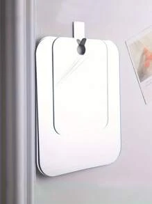 Acrylic Bathroom Mirror With Hook, Anti-Fog Polished Surface, Wall Bracket, Plastic Frame, Men's Shaving Anti-Fog, Tear Off The Protective Film Before Use, Home Mirror Sticker, Removable