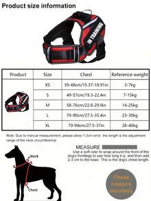 1pc Dog Harness With Breathable Design And Built-In Leash Handle, Reflective Effect At Night, Vest Style Dog Chest Strap - Multicolor - View 7