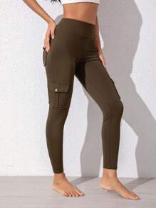 Calças de ioga femininas de cintura alta com vários bolsos, 2 peças, leggings esportivas para levantamento de bumbum e ajuste para atividades ao ar livre, corrida e ciclismo