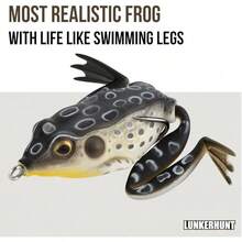 Lunkerhunt Serie Rana Lunker, 6.3 cm, señuelo de Pesca Estilo té Verde - Corvina - Ver 7