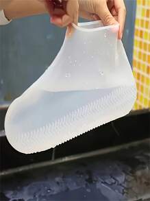 1 件乳胶鞋套 - 防水防滑雨具，透明设计，易于清洁，全天候户外活动足部保护，耐用舒适，雨具配件，可折叠鞋，软鞋 - 彩色 - 查看 9