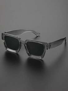 1 par de óculos masculinos quadrados, modelo Y2K (Millennium), versáteis para uso casual, atividades ao ar livre, estilo urbano, festas e festivais.