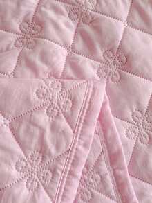 A Solid Color Flower Baby Quilted Quilt, Baby Blanket Baby Quilt Cover Blanket, Baby Portable Blanket When Going Out, Kindergarten Baby Quilt Cover, Available In All Seasons, Machine Washable - Multicolor - View 5