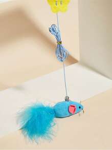 1 pieza Juguete interactivo de gato con cuerda elástica para colgar - Juguete colgante gracioso y divertido para mascotas