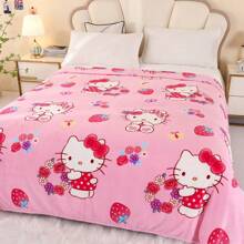 Sanrio Summer Quilt/Air Conditioning Quilt/Suitable For Hot Sleepers Sanrio And Hello Kitty Printed Thin Blanket, Soft Durable Nap Mat With Cartoon Print