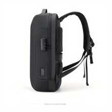 Men's Handbag, Business Minimalist Computer Backpack, Travel Daily Backpack Advanced Feeling With Lock Black, Blue, Gray - Multicolor - View 10