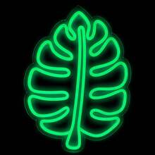 Grünes Blatt Neon-Schild, LED-leuchtendes Neon-Schild, USB-betriebenes Neon-Schild, Wanddekoration Stimmungslicht, grünes Blatt LED-Licht für Männerhöhle, Schlafzimmer, Wohnzimmer, Weihnachten, Geburtstag, Geschenk, Bar, Club, Café, Geschäft, Party, Fensterdekor, einstellbares Kunstblattlicht