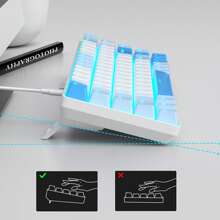 MageGee Box 65% 机械键盘，有线游戏键盘，带蓝/红轴，Type-C，68 键，LED 背光，迷你紧凑型键盘，适用于笔记本电脑、Windows PC 和游戏 - 彩色 - 查看 6