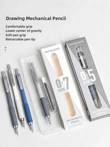 Languo New Metal Machanical Pencil Painting Mechanical Pencil Soft Mian Pen Holding Active Pencil Special For Junior And Senior High School Students To Learn Drawing And Daily Writing Back School Pencil,For School Supplies,Back To School - one-size - View 11