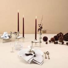 1-delige set metalen kaarsenhouders met moleculaire structuur, Scandinavische, retro en minimalistische driepotige kaarsenhouders, kerndecoratie voor de woonkamer, geometrische creatieve ornamenten, decoratie voor kaarsenhouders in huis, voor huisdecoratie
