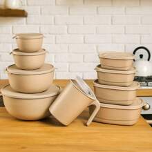Kit de Potes para Cozinha 9 Peças com Ótima Vedação e Qualidade