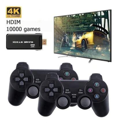Console Retrô 4K com 20.000 Jogos Clássicos e 2 Controles Sem Fio – Saída para TV
