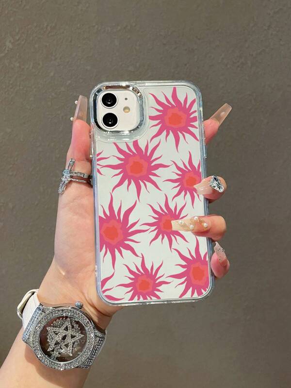 Funda transparente para teléfono con patrón de girasol, compatible con iPhone 13, 15, 16 Pro Max, iPhone 16, iPhone 14, iPhone 16 Plus