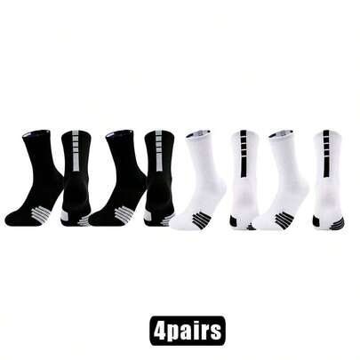 4 paires de chaussettes antidérapantes pour hommes et femmes conçues pour le football, le basket-ball, le baseball, le rugby, le soccer, le cyclisme, la randonnée, le tennis, le skateboard et l'exercice