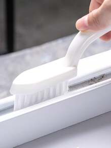 1 pièce Nouvelle brosse multifonctionnelle à succès avec manche, brosse de nettoyage pour les coins et fissures sans angle mort, brosse de nettoyage pour les carrelages de salle de bain et les fissures de sol, outil de nettoyage de cuisine, petite brosse à poils durs, convient pour les vacances, la rentrée, Thanksgiving, Halloween