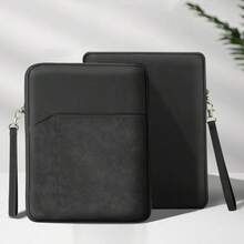 1 件涤纶材料粉色轻质拉链大容量多层电子笔记本带衬垫旅行保护套，适用于 8 英寸/11 英寸/12.9 英寸平板电脑 - 黑色 - 查看 2