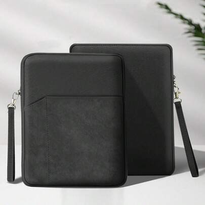 1 件涤纶材料粉色轻质拉链大容量多层电子笔记本带衬垫旅行保护套，适用于 8 英寸/11 英寸/12.9 英寸平板电脑