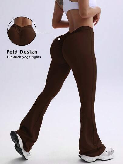 提臀塑形舞蹈裤，蜜桃臀喇叭裤，运动健身生活基础款，拉长腿部线条，优雅欧美训练新款，收腰显瘦，阔腿高腰V领露背，甜美清爽，休闲百搭，聚拢臀部，性感纯色，高弹力街头时尚瑜伽裤紧身裤