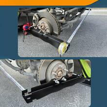 1 Set Wheel Repair Tool, Wheel Alignment Tool, Wheel Alignment Tool Plate, Heavy Duty Toe Alignment Tool Plate, Two Piece Precision Balancing Upgrade With Hanging Hole, Stainless Steel Wheel Alignment Tool Plate For Convenient Wall Mounted Storage, Black/Silver. - 黑色 - 查看 7