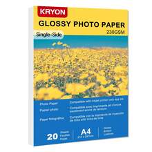 KRYON A4 20/40 Sheets High Glossy Photo Paper For Any Inkjet Printer, 8.3*11.7 Inch 230G 61Ib Thick Photo Paper For Dye Ink - White - View 9